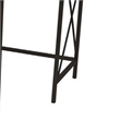 Benjara Zoe Plant Stand Table Set of 3-Metal-Rectangular Marble Top-Black Metal