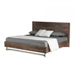 Benjara Cabi King Platform Bed- Solid Oil Rubbed Aged Oak- Rustic Brown Finish
