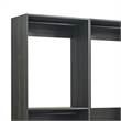 Benjara Dee Modular Closet System- 4 Clothing Racks- 2 Drawers- Dark Gray Wood