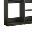 Benjara Dee Modular Closet System- 4 Clothing Racks- 2 Drawers- Dark Gray Wood