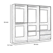 Benjara Dee Modular Closet System- 4 Clothing Racks- 2 Drawers- Dark Gray Wood