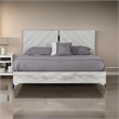 Benjara Jecky King Size Bed- Low Profile- Angled Legs- Italian Inspired Gray