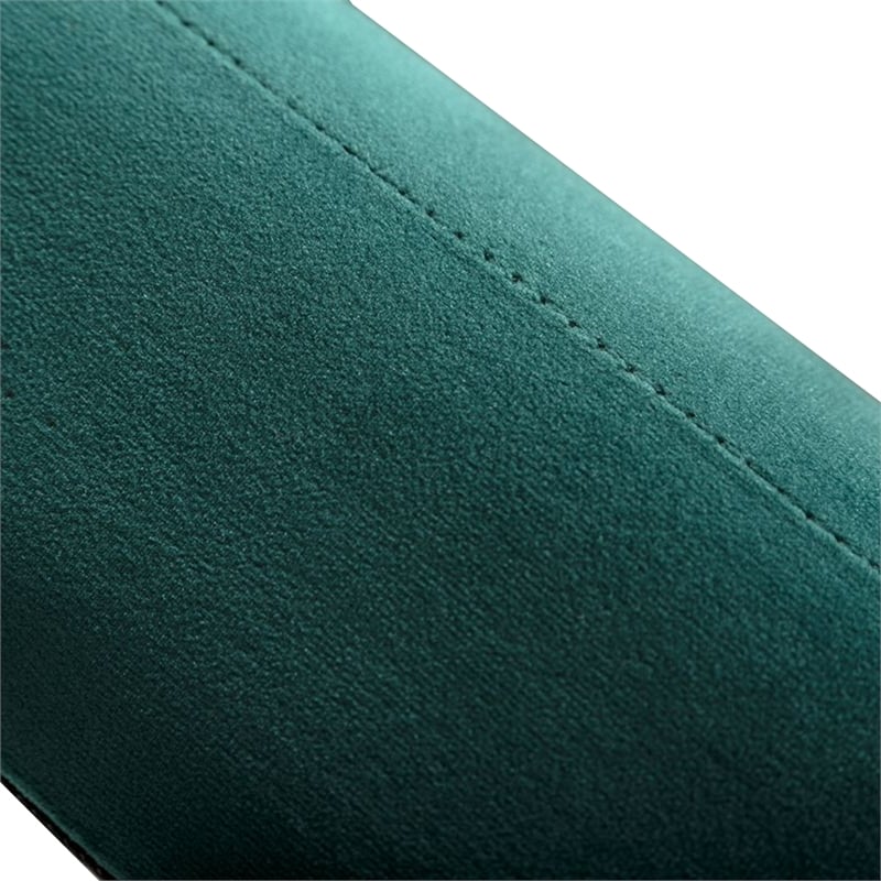 Benjara Dury Queen Size Platform Bed- Green Velvet Upholstery- Tufted Wingback