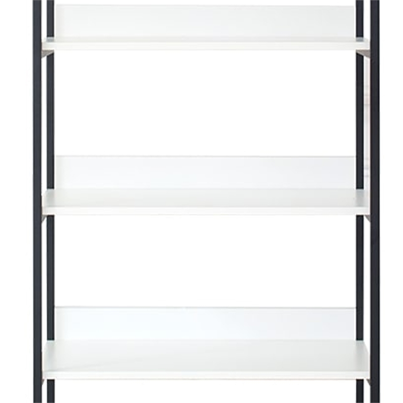 Benjara Cox Tall Modular Closet System- 5 Storage Shelves and Black Metal Frame