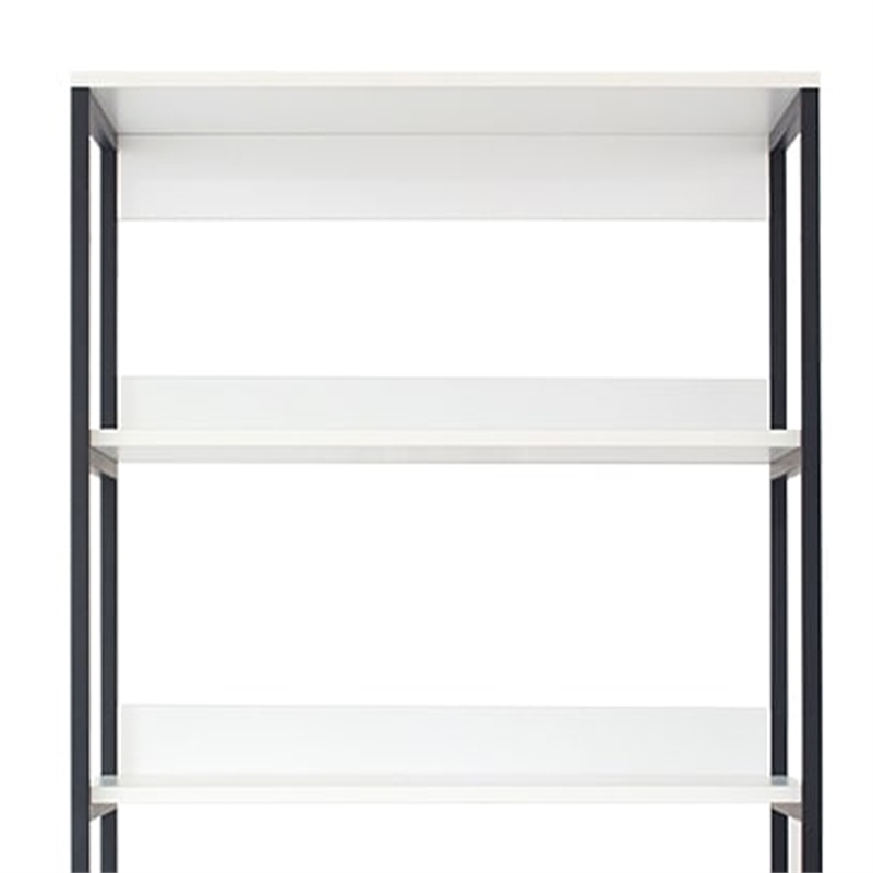 Benjara Cox Tall Modular Closet System- 5 Storage Shelves and Black Metal Frame