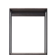 Benjara Gin Modular Closet System- 3 Rustic Gray Drawers- 1 Hanging Rod- Black