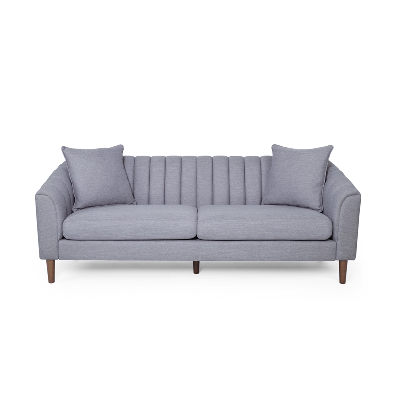 Benjara Troc Sofa- Retro Channel Stitching- 85