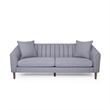 Benjara Troc Sofa- Retro Channel Stitching- 85