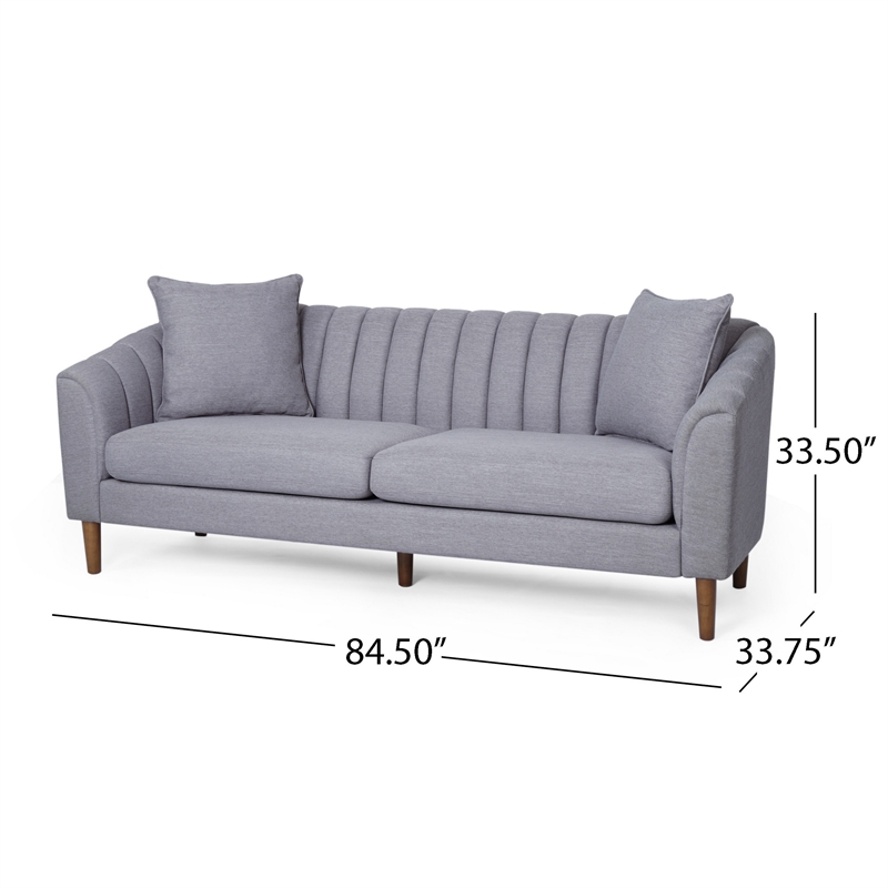 Benjara Troc Sofa- Retro Channel Stitching- 85