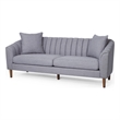 Benjara Troc Sofa- Retro Channel Stitching- 85