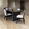 Benjara Jack 5pc Extendable Dining Table n Chair Set- 82-100