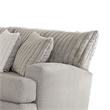 Benjara Tara 2pc Sectional Sofa and Chair- Gray Chenille- 9 Throw Pillows