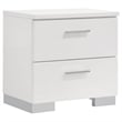 Benjara Sok 4pc Full Size Bedroom Set- Modern White/LED Upholstered Headboard