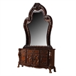 Benjara Rosy Four PC Queen Bedroom Set- Raised Inlay Moldings- Cherry Oak Brown