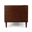 Benjara Biya Sofa- 3 Seater- 90 Inch- Tufted Brown Faux Leather- 2 Pillows