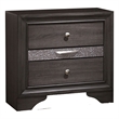 Benjara Isy Four PC King Size Bedroom Set-Silver Accent Knobs-Contemporary Gray