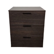 Benjara Moru Modular Jumbo Chest- 3 Drawers- Espresso Brown Wood Grain Details