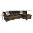 Benjara Bova Sectional Chaise Sofa- 170