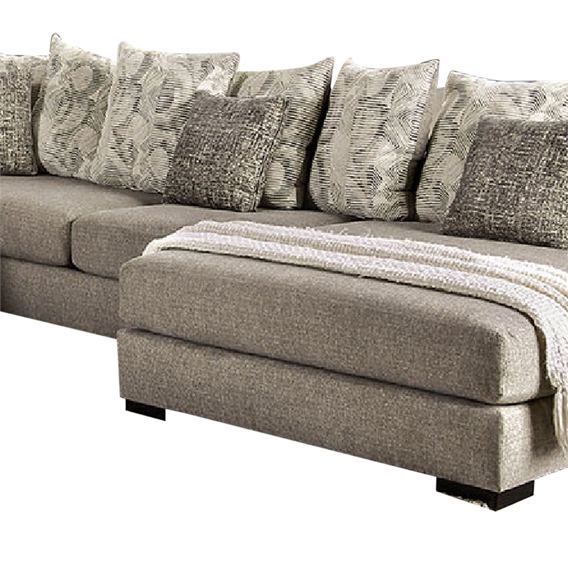 Benjara Sectional Sofa- 4 Accent Pillows- 145
