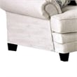 Benjara Amy 2pc Sofa and Loveseat Set w 9 Accent Pillows- Ivory Faux Linen