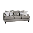 Benjara Lye 2pc Sofa and Loveseat Set w 9 Pillows- Wingback- Blue Gray Fabric