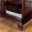 Benjara Curio Display Case In Dark Cherry Finish