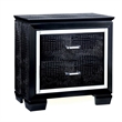 Benjara Kae 4 Pc California King Bedroom Set- LED & Mirror Trim- Textured- Black