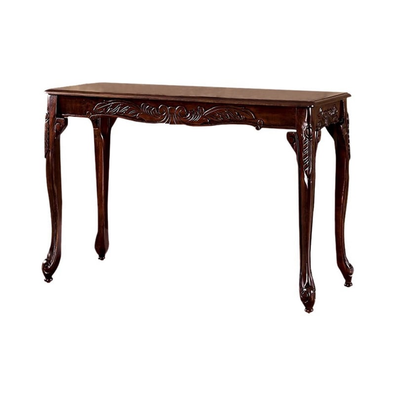 Benjara Cheshire Traditional Sofa Table in Cherry