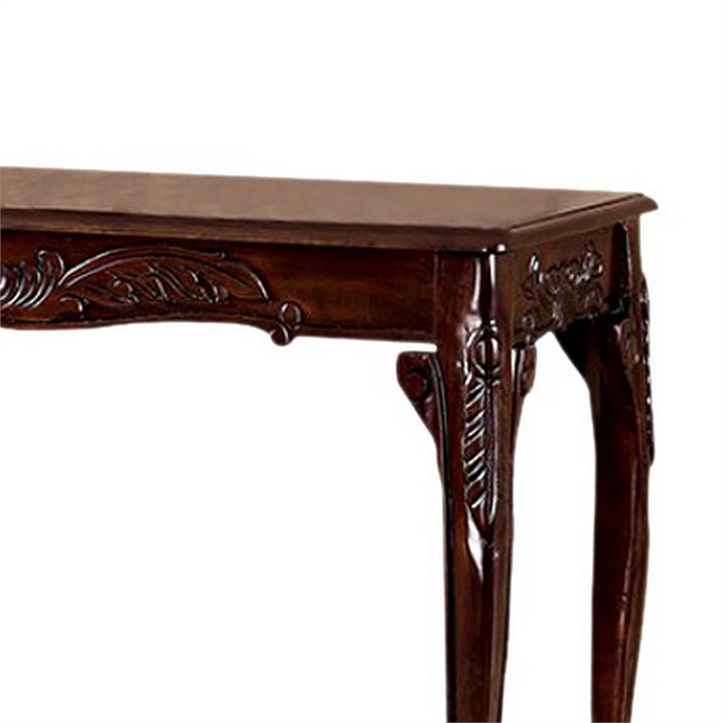 Benjara Cheshire Traditional Sofa Table in Cherry