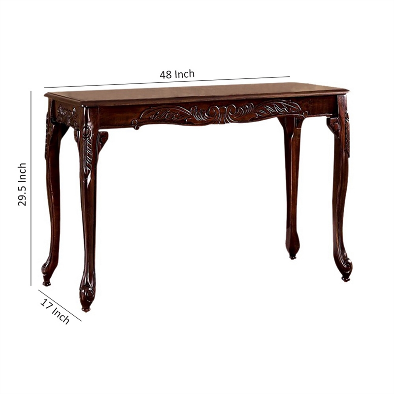 Benjara Cheshire Traditional Sofa Table in Cherry