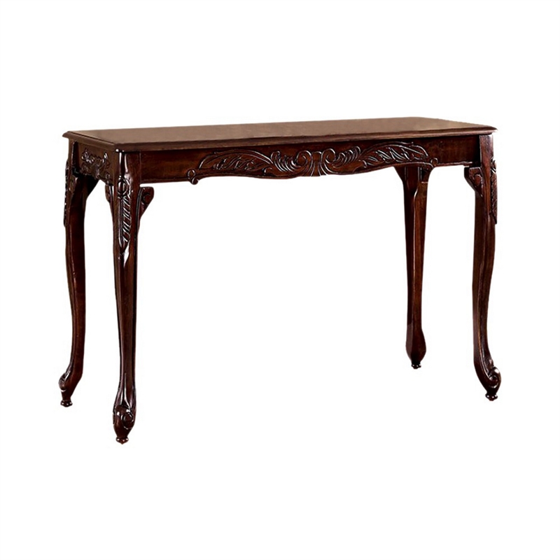 Benjara Cheshire Traditional Sofa Table in Cherry