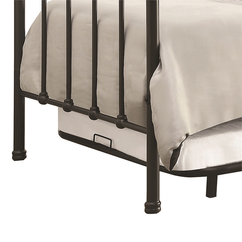 Benjara Well designed Twin Metal Daybed- Bronze