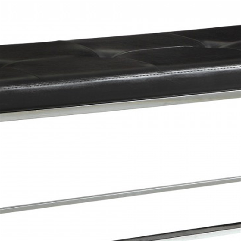 Benjara Stylishly Compelling Bench- Black