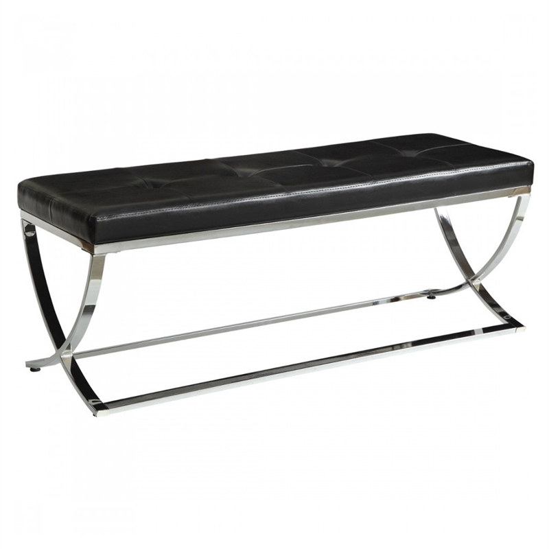 Benjara Stylishly Compelling Bench- Black