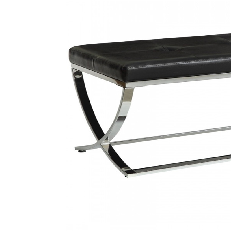 Benjara Stylishly Compelling Bench- Black