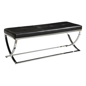 Benjara Stylishly Compelling Bench- Black
