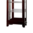 Benjara Curio Cabinate In Cappuccino Finish