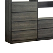 Benjara Dee Walk In Closet- Modular Freestanding Storage 4 Shelf 3 Rods- Black