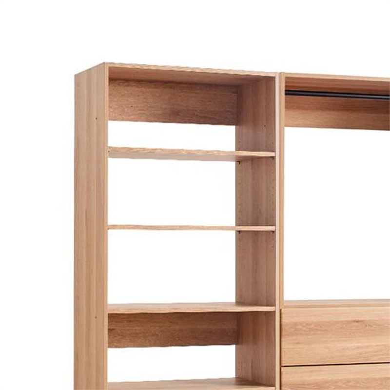 Benjara Dee Walk In Closet- Modular Freestanding Storage 9 Shelf 2 Rods Brown