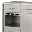 Benjara Diocles Contemporary Style Server With Tapered Legs- Silver