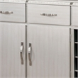 Benjara Diocles Contemporary Style Server With Tapered Legs- Silver