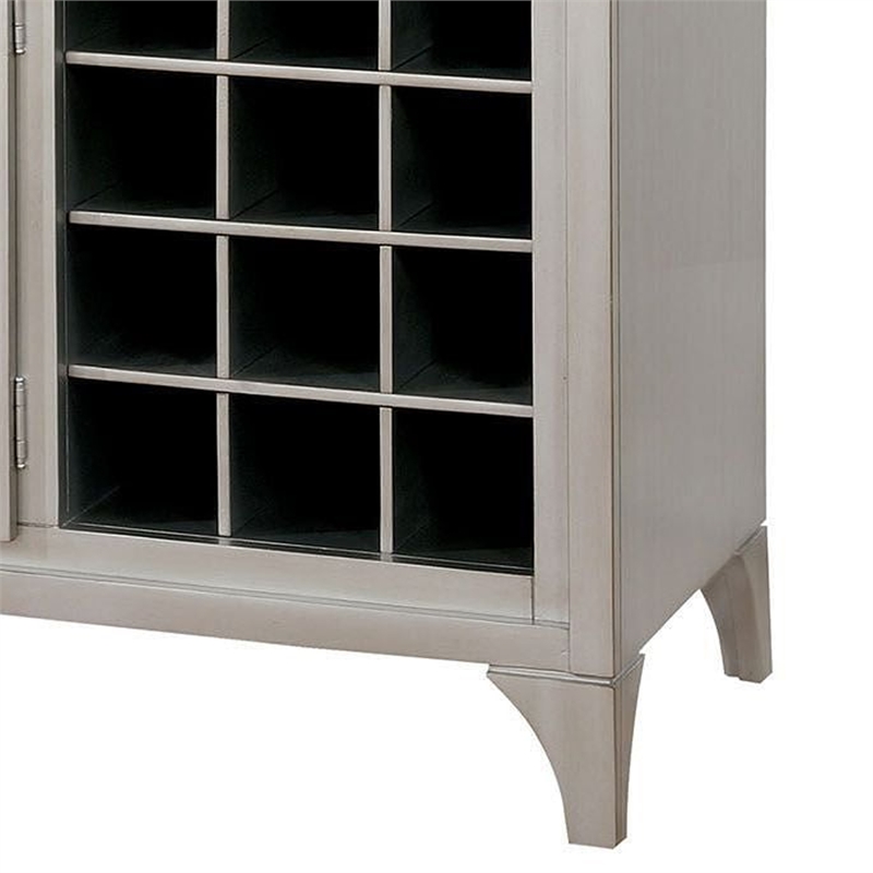 Benjara Diocles Contemporary Style Server With Tapered Legs- Silver