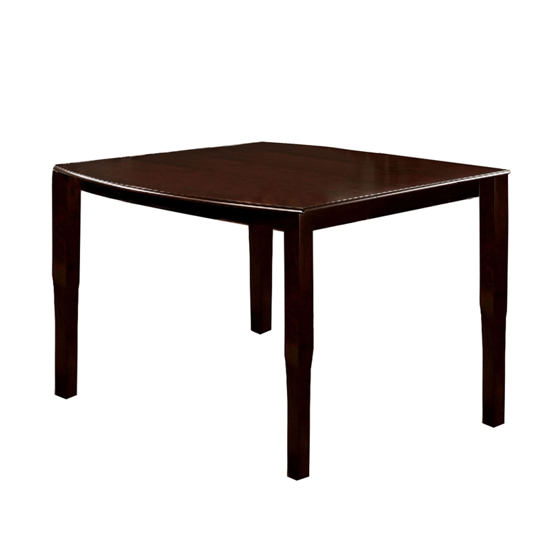 Benjara Woodside II Transitional Style Counter Height Table- Espresso Finish