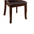 Benjara Woodside Side Chair With Padded Back & Seat- Expresso (Set of 2)