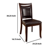Benjara Woodside Side Chair With Padded Back & Seat- Expresso (Set of 2)