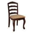 Benjara Townsville Cottage Side Chair- Dark Walnut Finish (Set of 2)