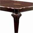 Benjara Rectangular Wooden Dining Table w/ Extendable Leaf- Cherry Brown