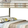 Benjara Full Size Metal Bunk Bed With moveable ladder- Gold