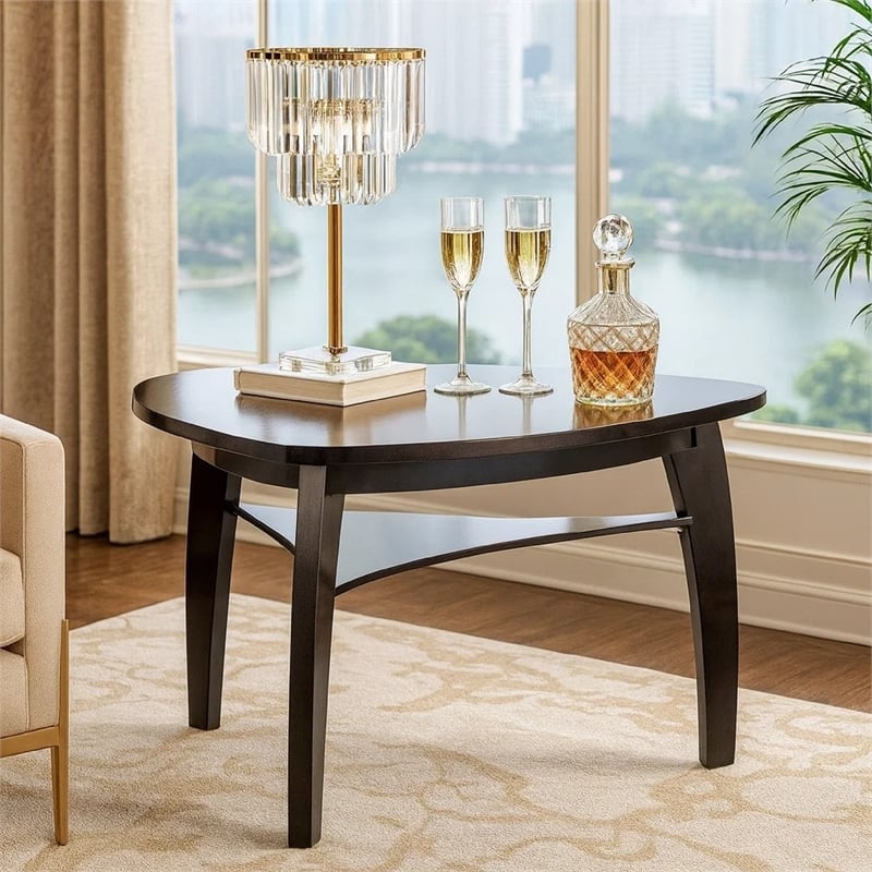 Benjara Hurley Contemporary Style Counter Height Table- Black