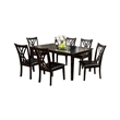 Benjara Springhill Enticing 7 Piece Dining Table Set- Espresso